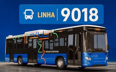 Linha 9018 em horário noturno